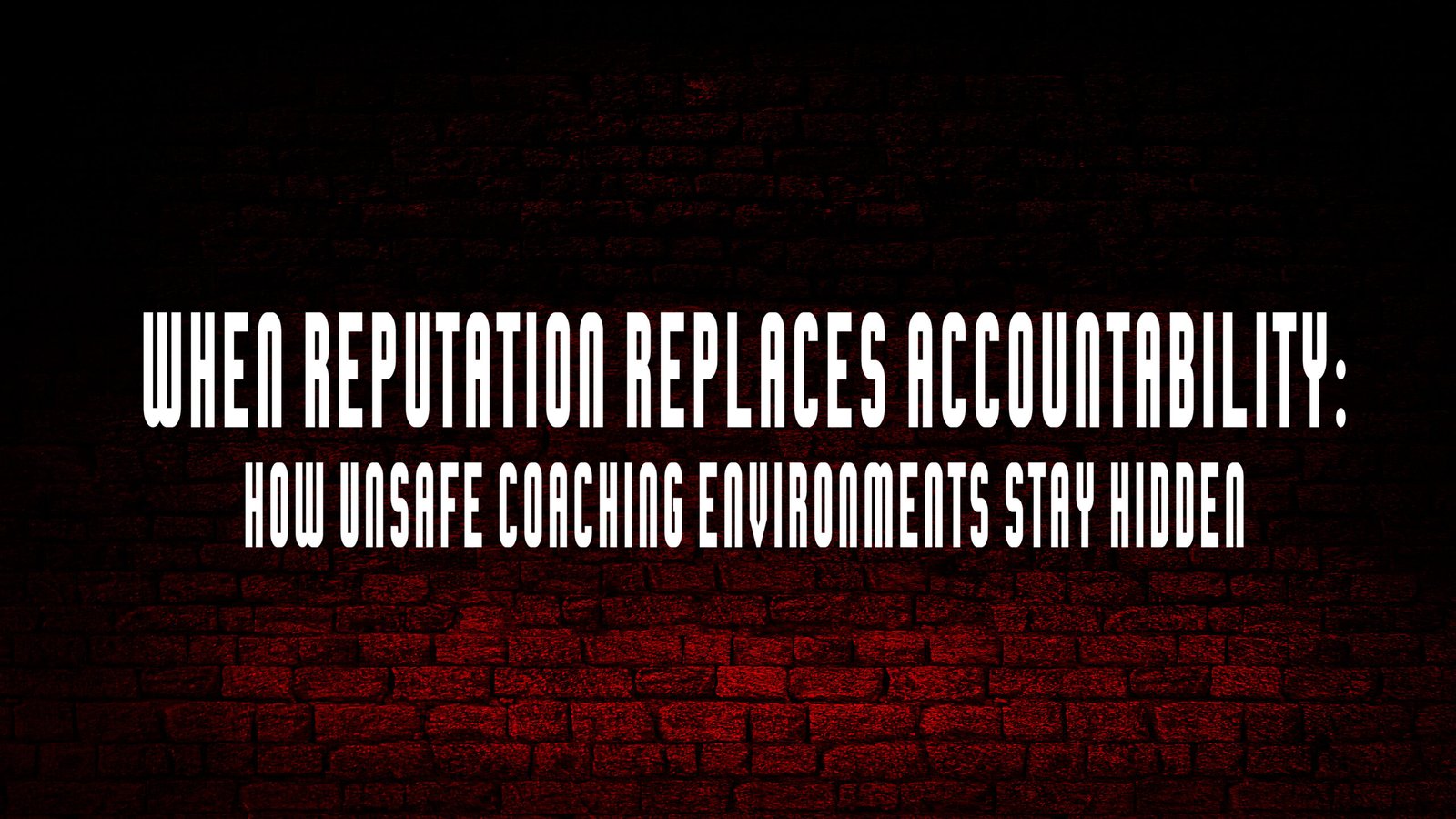 reputation over accountability